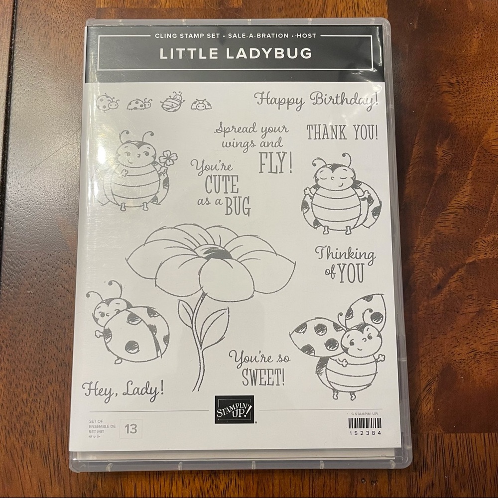 Stampin Up! Little Ladybug Cling Rubber Stamp Set